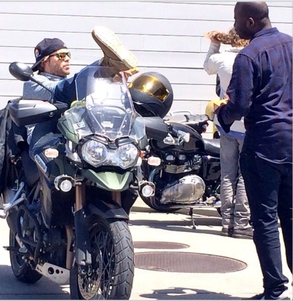 @ericcolsen: "Nothing behind me, everything ahead of me, as is ever so on the road" -- Kerouac #triumphamerica #icon1000 #oakleyentertainment