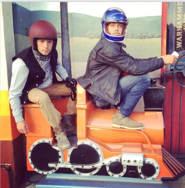 @ericcolsen: Sometimes the bikes break down and your forced to old school it on the rails hobo style. Helmets on party people. Saftey first. #prohibitiontour2014 #alittlebitofperfect