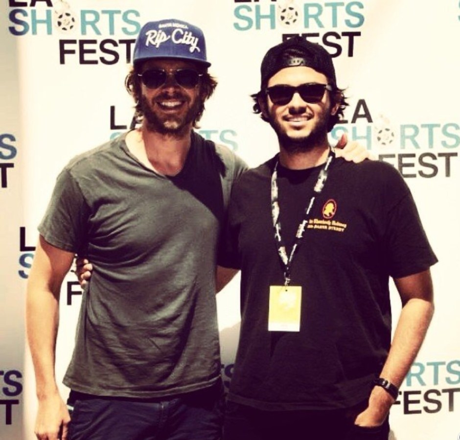 @ericcolsen attends the Bald premier last night with Director Felipe Torres Urso.  Eric produced the short film.  Picture courtesy of IMDB.