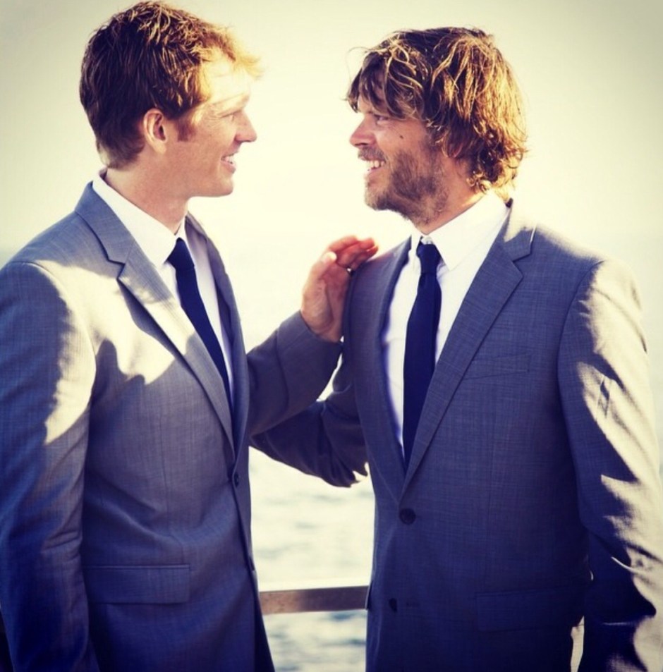 @driccolsen:  One of my favorite pics of the summer. Me and my brother celebrating the moments of magic. #hedidntevenmakemeshavemyhiatusbeard