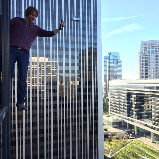 BTS Deeks Hanging out of Window