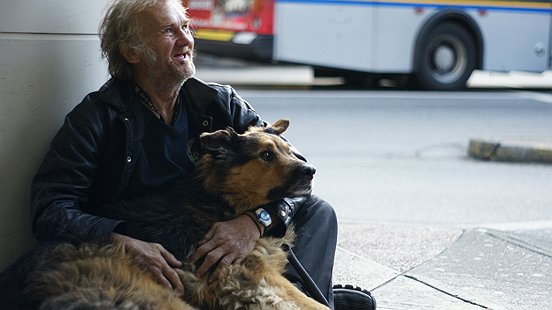 Homeless man and dog 2