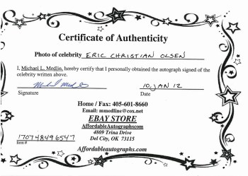 ECO The Thing Certificate