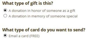 In Honor or In Memory and Email